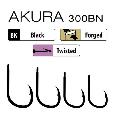Trabucco Akura 300BN Kovácsolt Horog - 06-os, Fekete