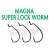 Magna Super Lock Worm horgász horgok, 5/0-ás méret