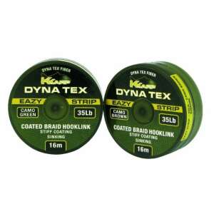 K-Karp Dyna Tex Eazy Strip 16m 35lb Zöld és Barna Camo Bevonatos Fonott Előkezsinór - Fonott előkezsinór