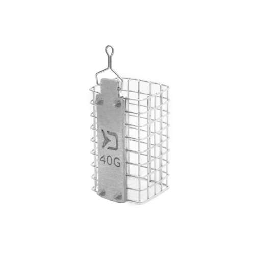 Delphin Feeder KLASIK L 40g etetőkosár, ezüst, fém, horgászfelszerelés - Method és feeder kosár