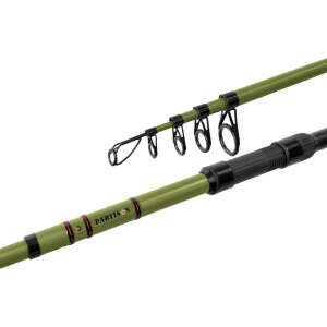 Delphin PARTISAN 360cm 120g teleszkópos horgászbot, zöld és fekete színben, vörös díszítéssel - Teleszkópos bot