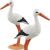 Két Schleich Fehér Gólya Figura - Farm World Kollekció