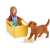Schleich Farm World Puppy Wagon Ride playset with girl and labrador puppy