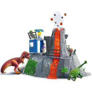 Schleich 42564 Dinosaur Volcano Playset with Light, Smoke and Sound Effects - Figure