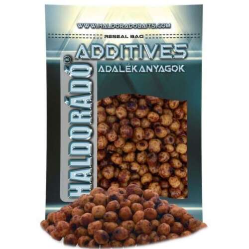 Haldorádó Főtt tigrismogyoró 1000g Chilis Fahéj, 1 kg-os csomag főtt tigrismogyoró, chili és fahéj ízesítéssel, horgászcsali