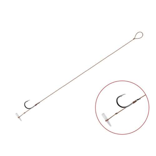 Delphin Proxi 8 Quickstop feeder horog, 12cm, 6-os méret, fonott zsinór, quickstop, chinu horog - Előkötött horog