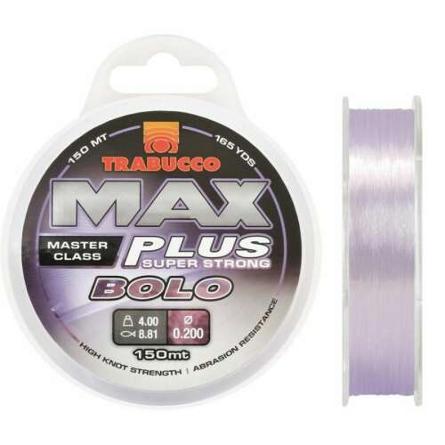 Trabucco Max Plus Bolo horgász zsinór, 150m, 0,14mm, világos rózsaszín - Monofil zsinór