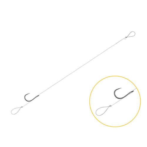 Delphin FLR LOOP feeder horog hurokkal, 6db, 8cm, #8 SM - Előkötött horog
