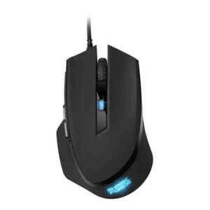 Sharkoon Shark Force II black optical gaming mouse top view with blue LED - Mouse