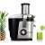 Bosch MES4010 juicer with a large feeding tube, making it easy to juice whole fruits and vegetables