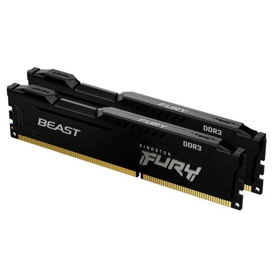 16GB 1866MHz DDR3 Kingston Fury Beast Black CL10 (2x8GB) (KF318C1...