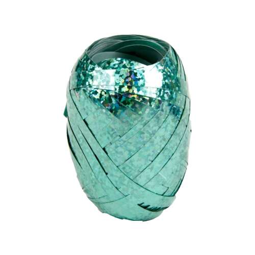 Panglică cadou turcoaz holografică, 5mm x 10m