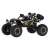 Black RC Rock Crawler 1:8 scale 4WD with LED lights, 2.4GHz remote control