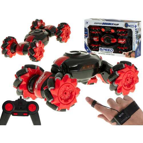 Ikonka Speed Pioneer Stunt Car RC, red, with remote controls and packaging