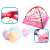 Ikonka Pink Baby Play Mat Details and Play Balls