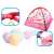 Ikonka Pink Baby Activity Gym and Play Mat with Balls, detail view