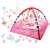 Ikonka Pink Baby Activity Gym and Play Mat with Balls