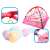 Ikonka Pink Baby Activity Gym and Play Mat with Balls, detail view