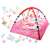 Ikonka Pink Baby Activity Gym and Play Mat with Balls