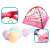 Ikonka Pink Baby Activity Gym and Play Mat with Balls, detail view