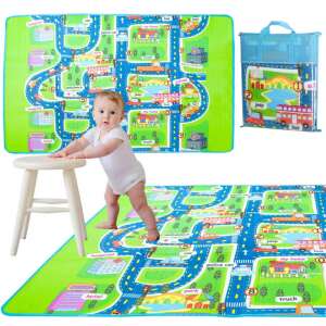 Ikonka Habszivacs városos Játszószőnyeg 160x130cm - Zöld