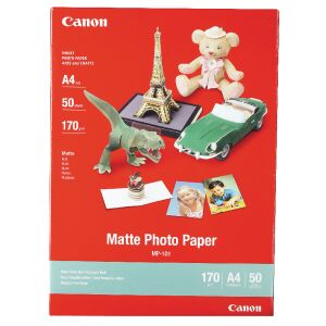 Canon Matte Photo Paper A4, 50 sheets, 170gsm. Ideal for inkjet printing, arts, and crafts. - Photo Paper