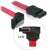 Delock SATA cable 50cm red right angle connector left side