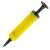 Yellow hand pump for inflating inflatable beach mat