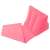 Pink inflatable beach mat with backrest, angled view, showing the mat and backrest