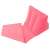 Pink inflatable beach mat with backrest, angled view, showing the mat and backrest