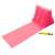 Pink inflatable beach mat with backrest, 3/4 view, showing the mat, backrest, and pump