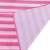 Pink striped beach blanket with waterproof backing