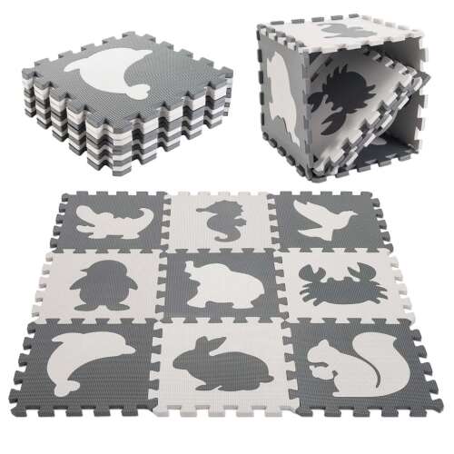 Ikonka Sponge puzzle 85x85cmx1cm (9pcs) #grey