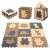 Barna és fekete hab puzzle szőnyeg gyerekeknek, 9 darabos, 85cm x 85cm