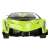 Zöld távirányítós sportkocsi elülnézete, 1:18 méretarányú