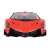 Piros távirányítós sportkocsi elülnézete, 1:18 méretarányú