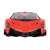 Piros távirányítós sportkocsi elülnézete, 1:18 méretarányú