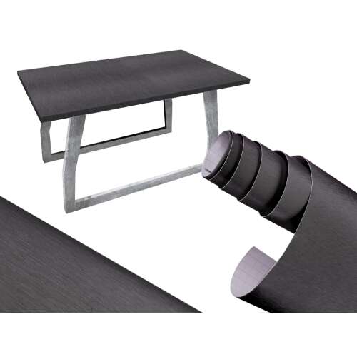 Brushed Graphite Metallic Vinyl Wrap, 1.52m x 30m roll, for car interior, furniture, and more
