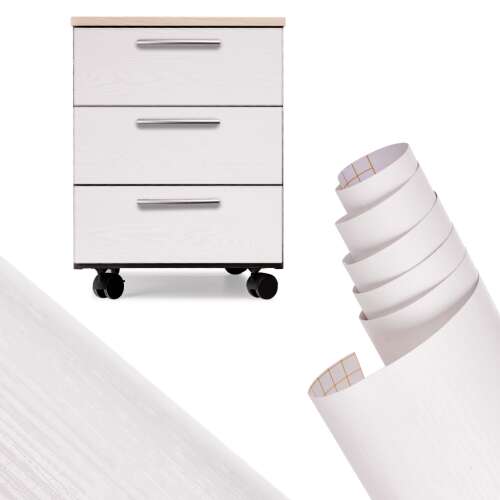 Self-adhesive foil roll wall cladding oak white 1,22x50m