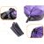 Lazy Bag Sofa black and purple details: buckle, rolled closure, carry bag