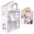 LULILO White Wooden Dollhouse and Bookshelf - Collage View