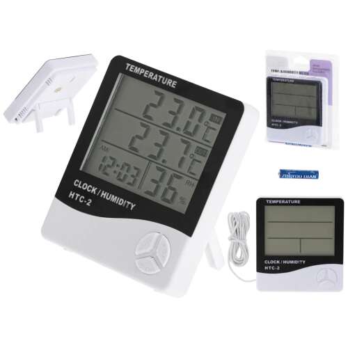 Hydrometer Thermometer Humidity clock HTC-2