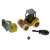 Farm tractor toy set with screwdriver and screws, partially assembled
