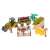 Farm tractor toy set with horse trailer, horses, and accessories, take-apart design