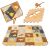 Ikonka 36db Habszivacs puzzle szőnyeg 143x143x1cm - Barna, Szürke 54866988