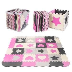 Дунапрен пъзел сиво-розов килим