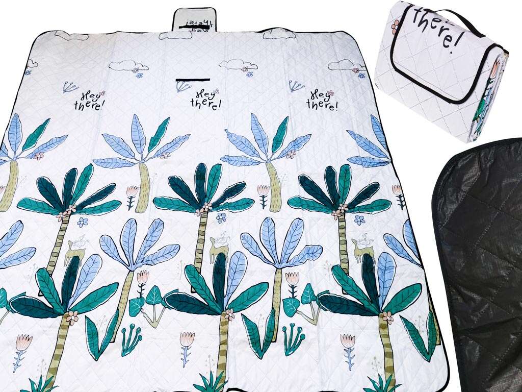 Плажна постелка за пикник одеяло за къмпинг палми 200x200