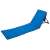 Blue foldable beach lounger with backrest, 150x47x48cm