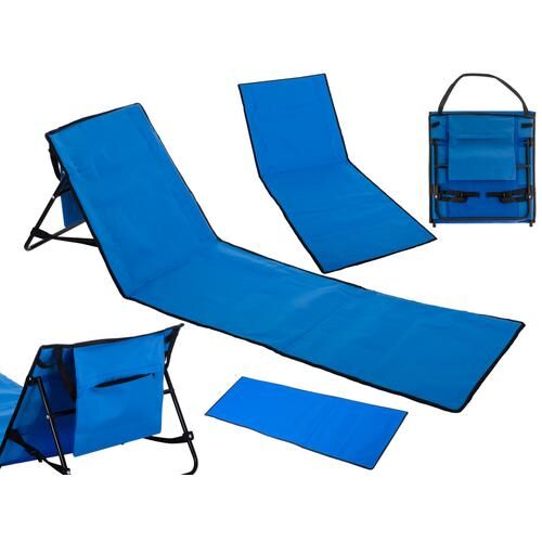 Strandmatte mit Rückenlehne Liegestuhl navy blau 117710950