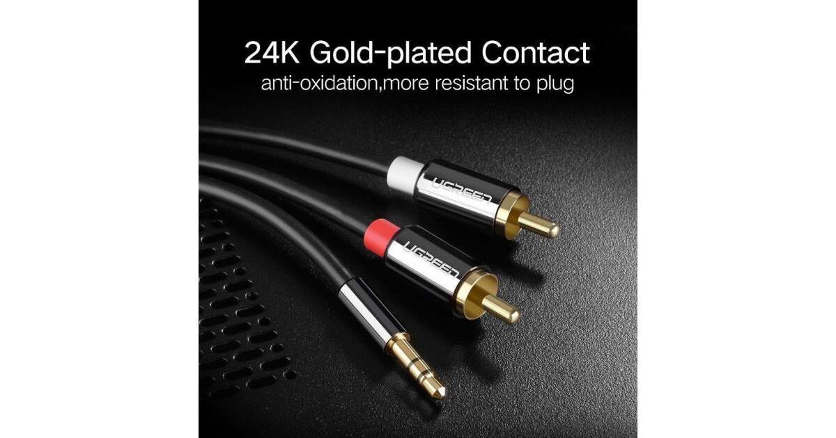 Cavo AV 3.5mm A 3 RCA Maschio/Maschio - Lunghezza 2m, Nero - Foto 5